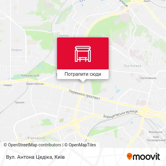 Карта Вул. Антона Цедіка
