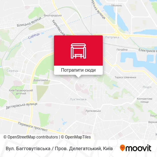 Карта Вул. Багговутівська / Пров. Делегатський