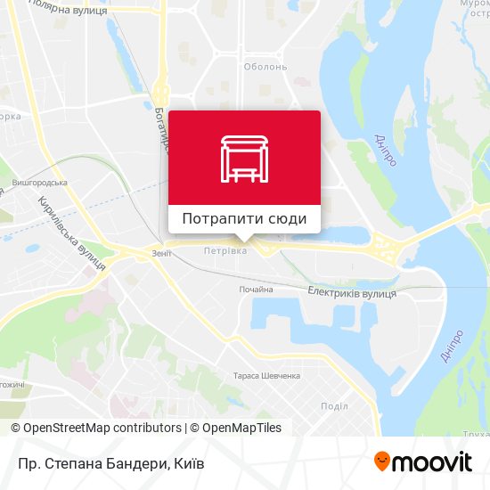 Карта Пр. Степана Бандери