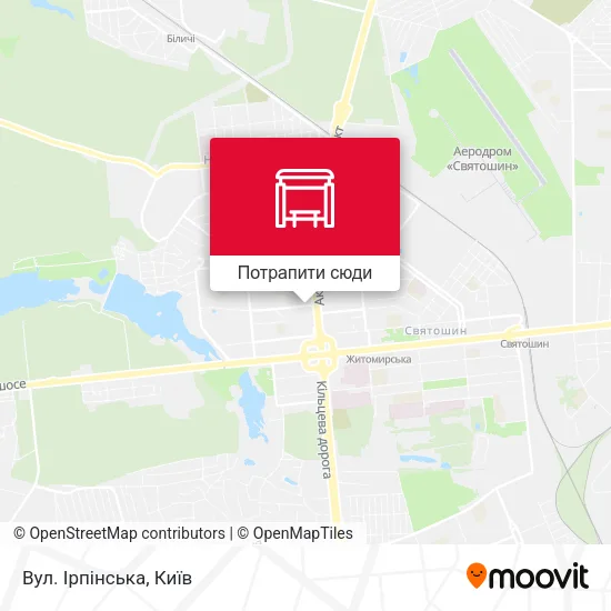 Карта Вул. Ірпінська