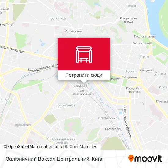 Карта Залізничний Вокзал Центральний
