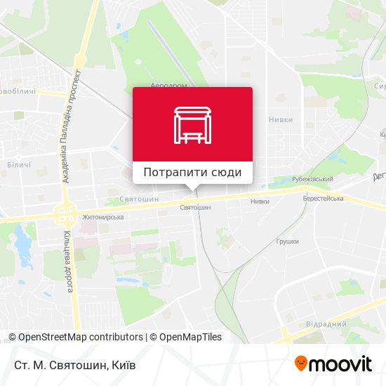 Карта Ст. М. Святошин