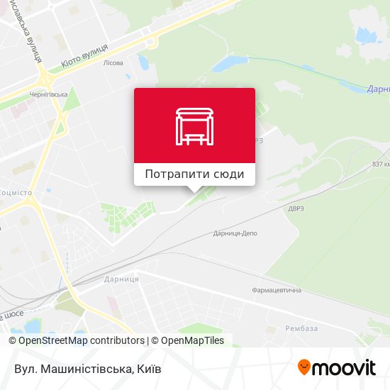 Карта Вул. Машиністівська