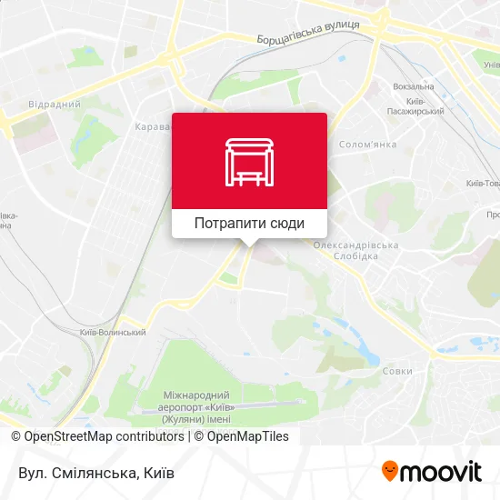 Карта Вул. Смілянська