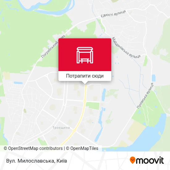 Карта Вул. Милославська