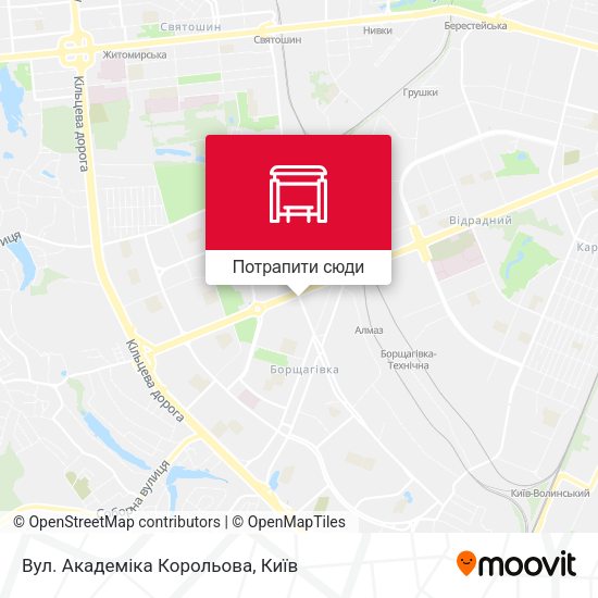 Карта Вул. Академіка Корольова