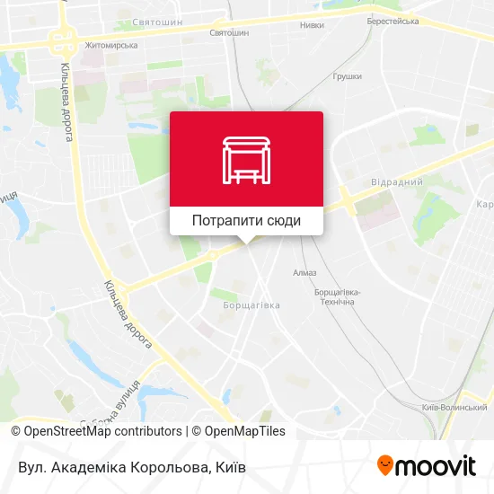 Карта Вул. Академіка Корольова