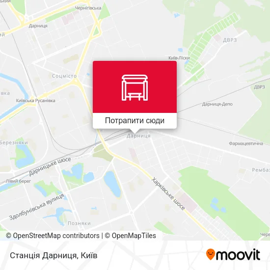Карта Станція Дарниця