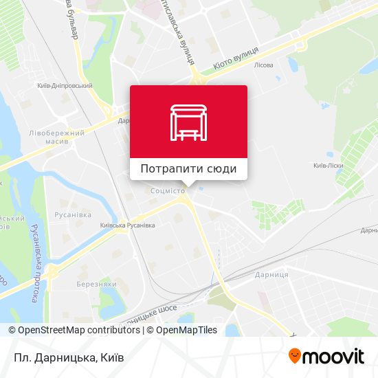 Карта Пл. Дарницька