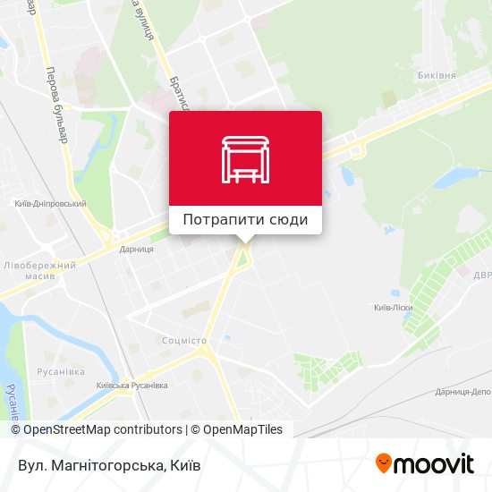 Карта Вул. Магнітогорська
