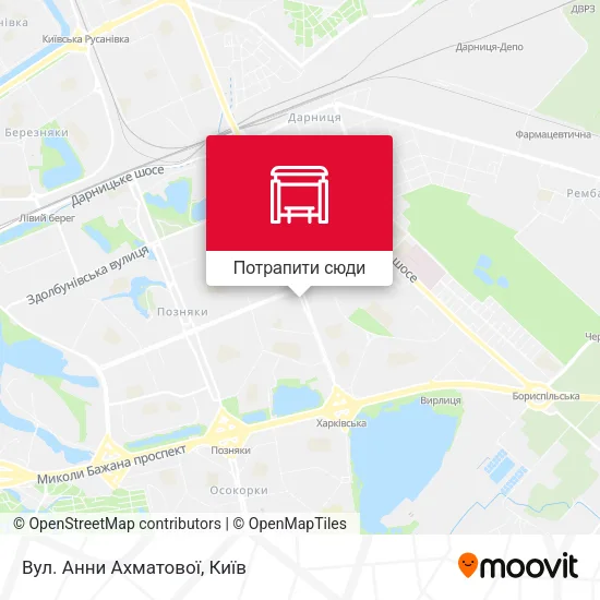 Карта Вул. Анни Ахматової