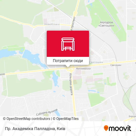 Карта Пр. Академіка Палладіна