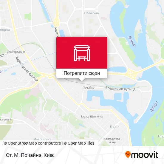 Карта Ст. М. Почайна