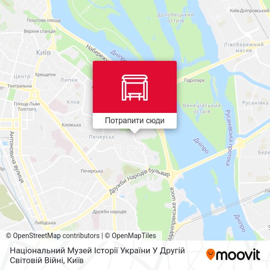 Карта Національний Музей Історії України У Другій Світовій Війні