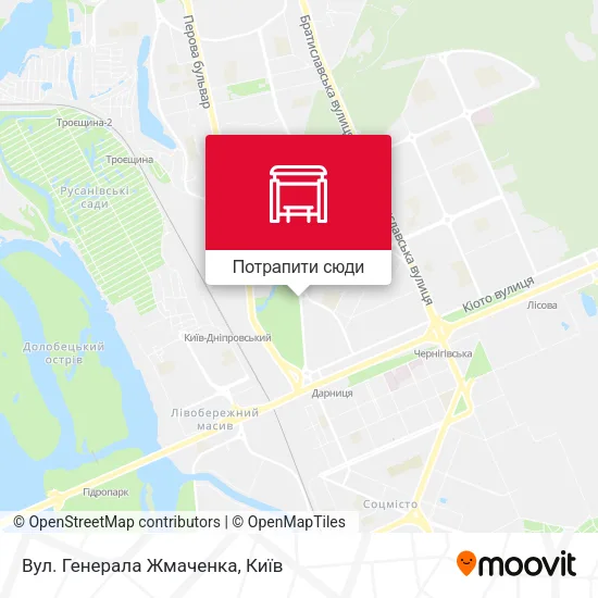Карта Вул. Генерала Жмаченка