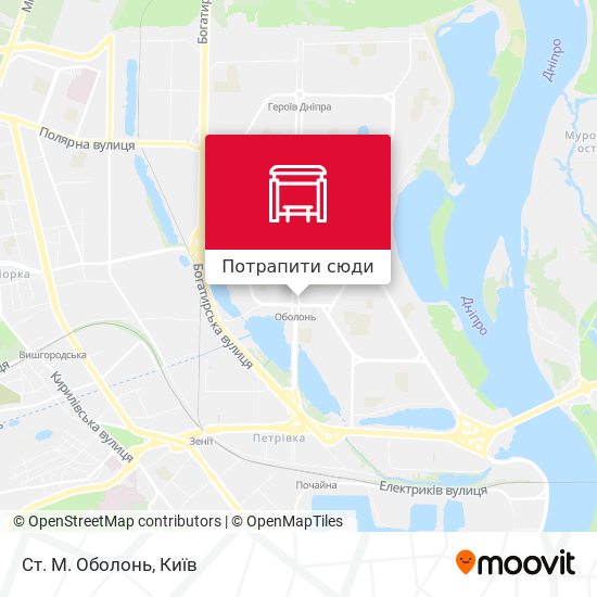 Карта Ст. М. Оболонь