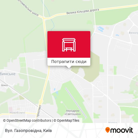 Карта Вул. Газопровідна