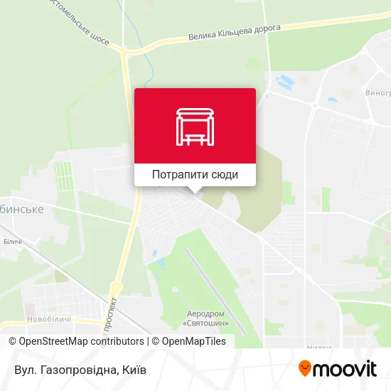 Карта Вул. Газопровідна