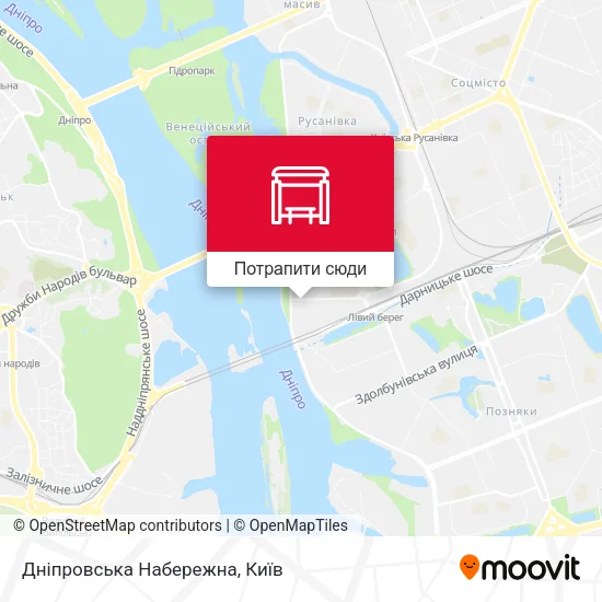 Карта Дніпровська Набережна