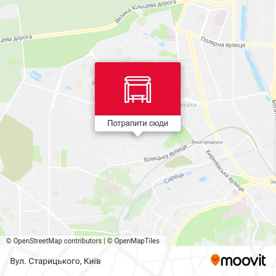 Карта Вул. Старицького
