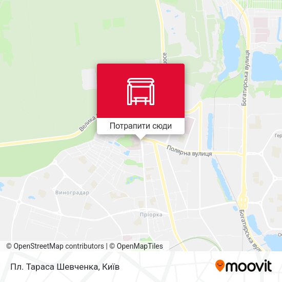 Карта Пл. Тараса Шевченка