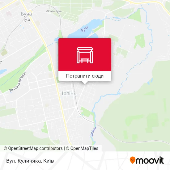 Карта Вул. Кулиняка