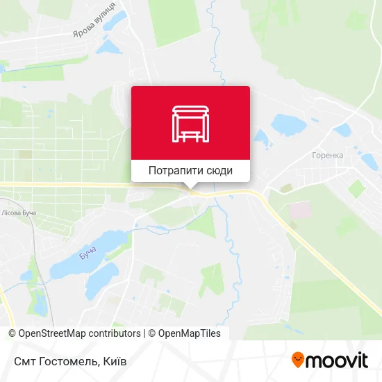 Карта Смт Гостомель