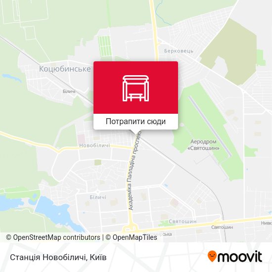 Карта Станція Новобiличi