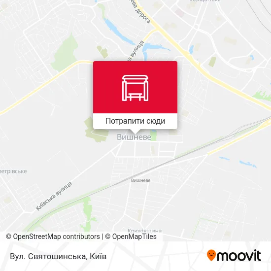 Карта Вул. Святошинська