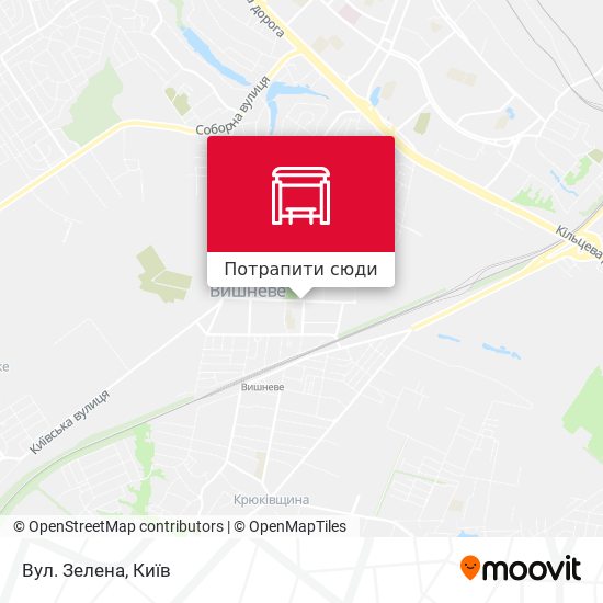 Карта Вул. Зелена