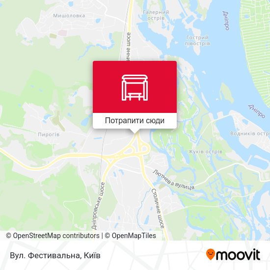 Карта Вул. Фестивальна