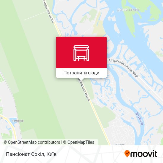 Карта Пансіонат Сокіл