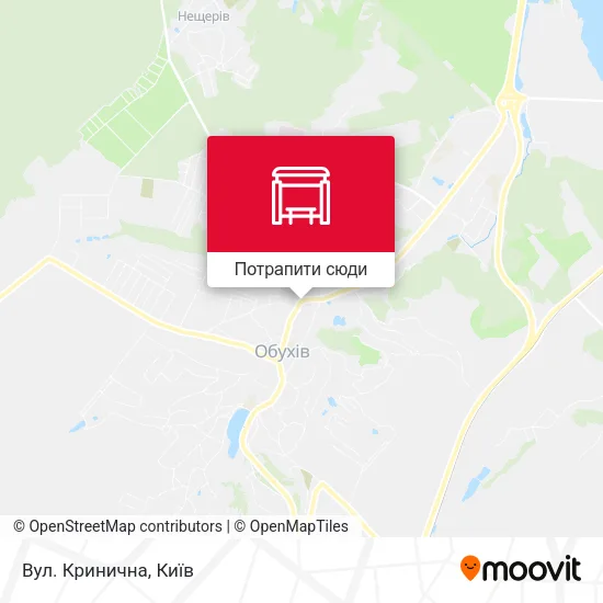 Карта Вул. Кринична