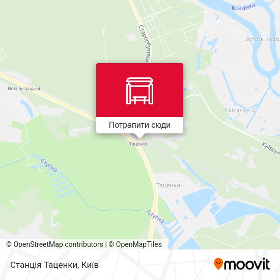 Карта Станція Таценки