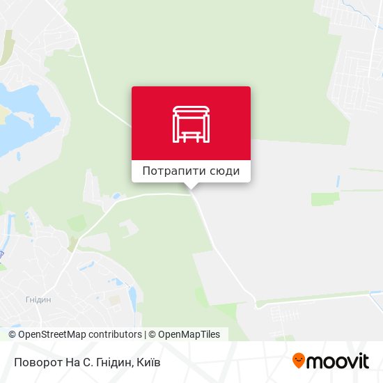 Карта Поворот На С. Гнідин