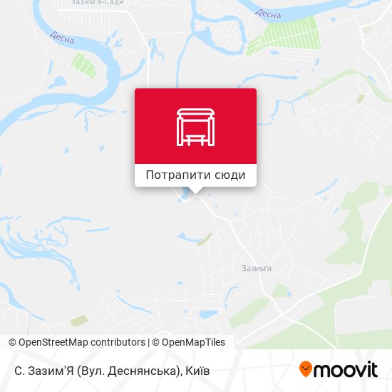 Карта С. Зазим'Я (Вул. Деснянська)