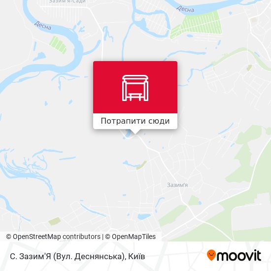 Карта С. Зазим'Я (Вул. Деснянська)