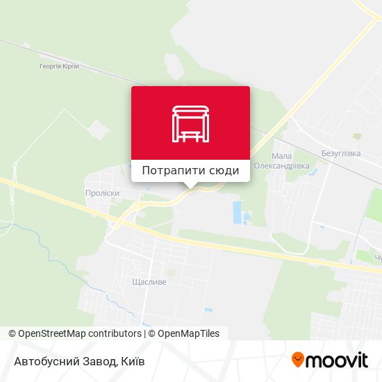 Карта Автобусний Завод