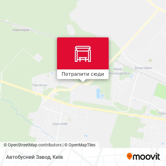 Карта Автобусний Завод