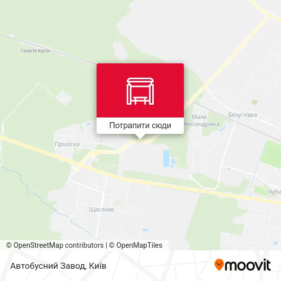 Карта Автобусний Завод