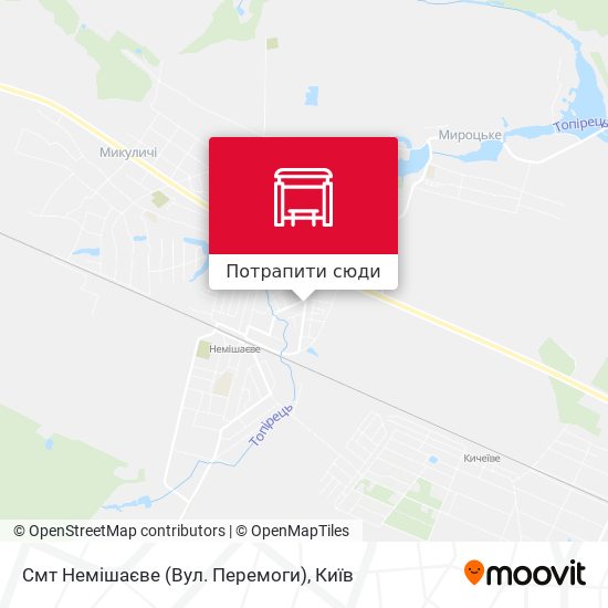 Карта Смт Немішаєве (Вул. Перемоги)