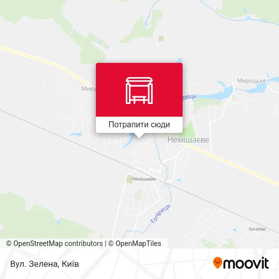 Карта Вул. Зелена