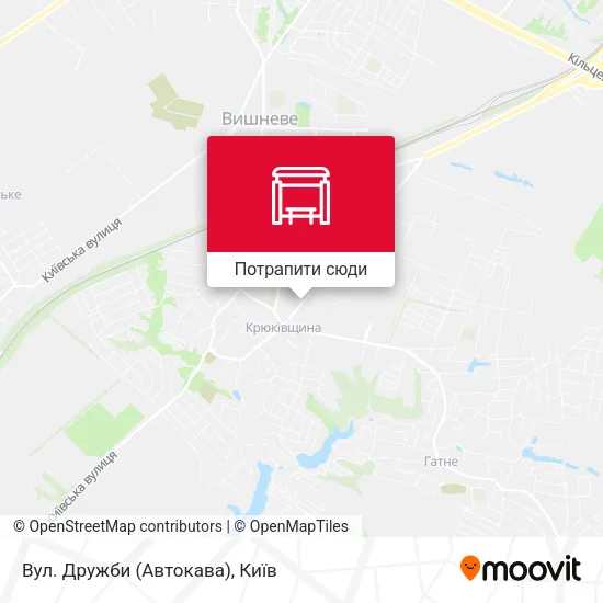 Карта Вул. Дружби (Автокава)