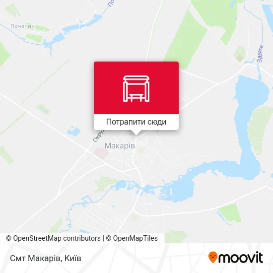 Карта Смт Макарів