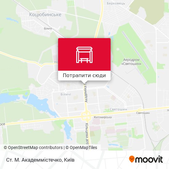 Карта Ст. М. Академмістечко