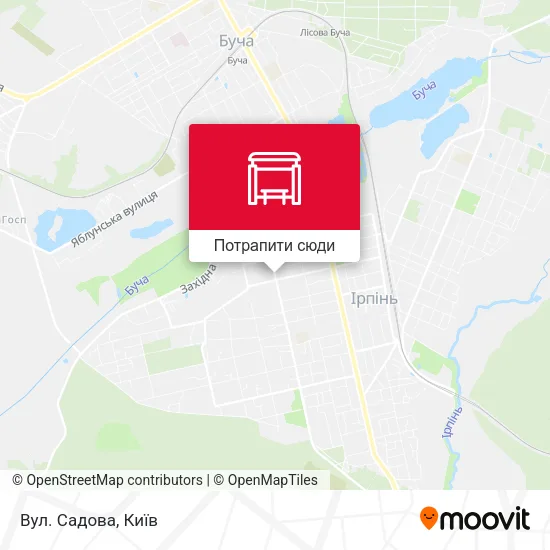 Карта Вул. Садова