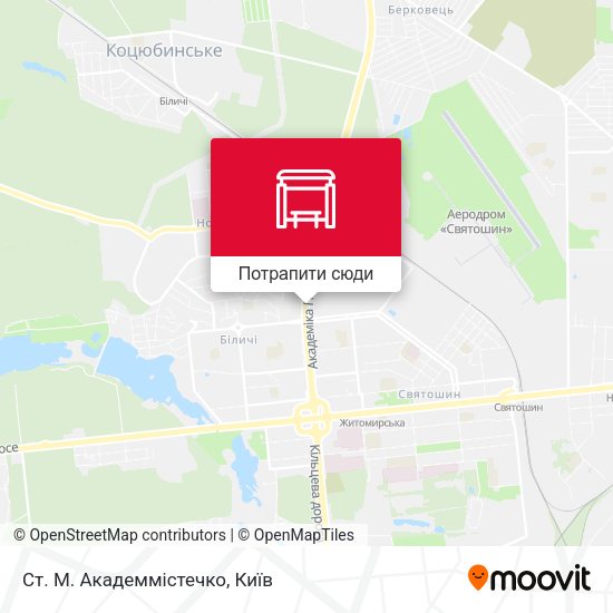 Карта Ст. М. Академмістечко