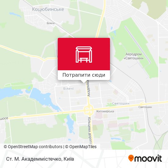 Карта Ст. М. Академмістечко