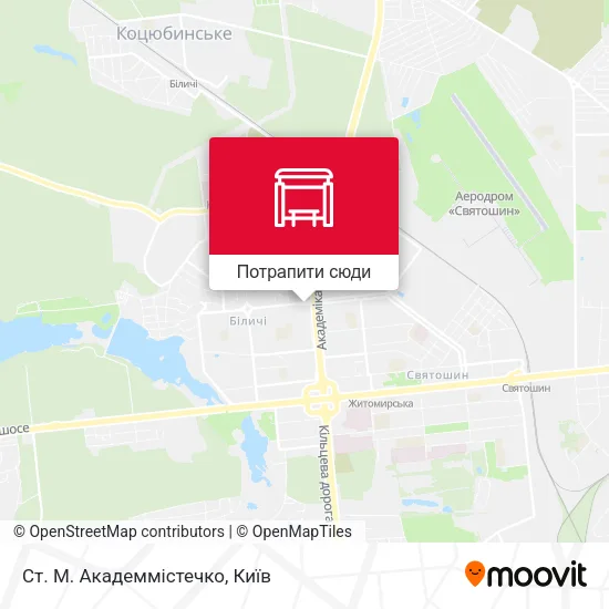 Карта Ст. М. Академмістечко