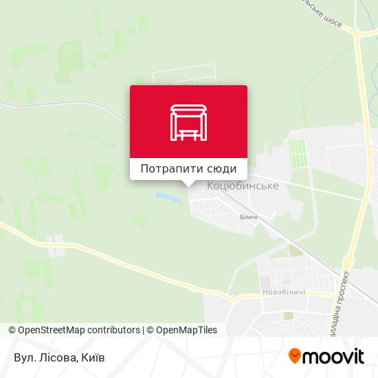 Карта Вул. Лісова